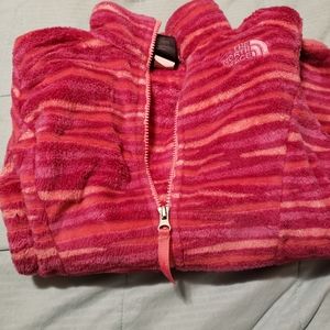 Girl northface fuzzy jacket